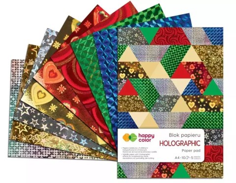 Blok A4/10K Holographic 70g HAPPY COLOR Blok A4/10K Holographic 70g HAPPY COLOR