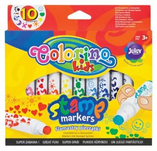 FLAMASTRY COLORINO KIDS PIECZĄTKI 10 KOLORÓW