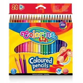 Kredki ołówkowe Colorino, trójkątne. Kids (24 sztuki)