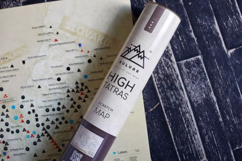Mapa zdrapka. Szczyty w Tatrach Wysokich