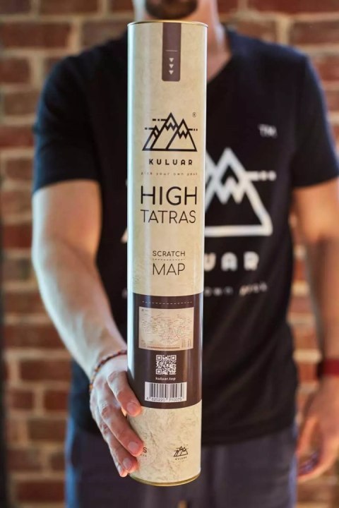 Mapa zdrapka. Szczyty w Tatrach Wysokich