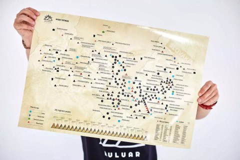 Mapa zdrapka. Szczyty w Tatrach Wysokich