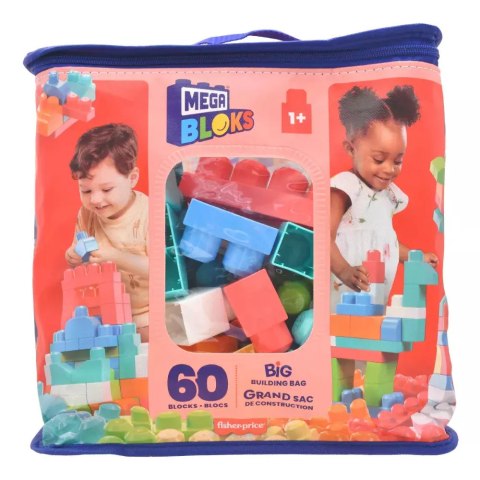 Mega Bloks First Builders. CYP67 Klocki 60 elementów w różowej torbie Mega Bloks First Builders. CYP67 Klocki 60 elementów w różowej torbie