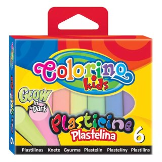 PLASTELINA COLORINO KIDS GLOW 6 KOLORÓW