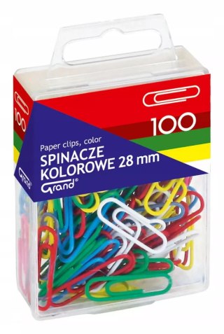 Spinacze kolorowe (100szt) GRAND