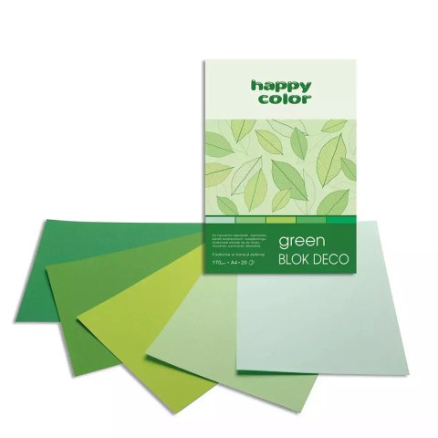 Blok A4 20 kartek, Deco Green 170 g Blok A4 20 kartek, Deco Green 170 g