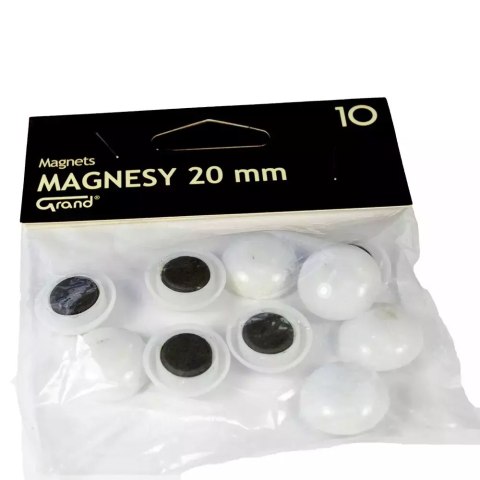 Magnesy 20 mm, białe (10 sztuk) Magnesy 20 mm, białe (10 sztuk)