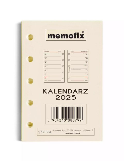 Wkład Kalendarzowy 2025 A7 MEM/M/TNS Wkład Kalendarzowy 2025 A7 MEM/M/TNS