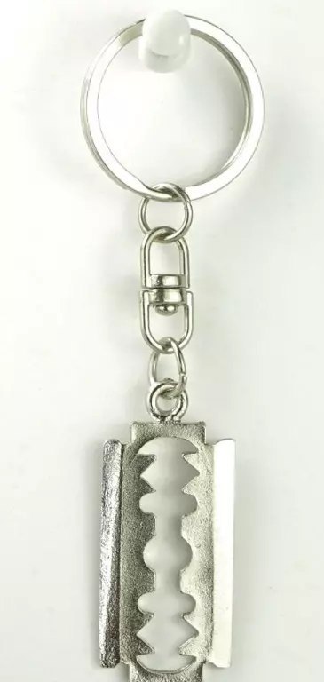 Brelok metalowy, żyletka
