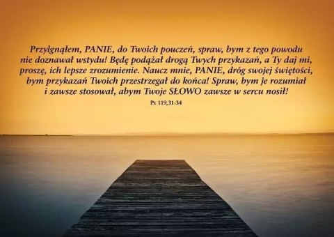 Kartka z wersetem. Przylgnąłem, Panie, do Twoich pouczeń... Kartka z wersetem. Przylgnąłem, Panie, do Twoich pouczeń...