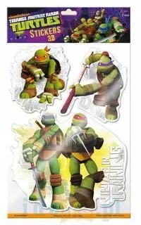 Zestaw naklejek 3D na ścianę Turtles Zestaw naklejek 3D na ścianę Turtles