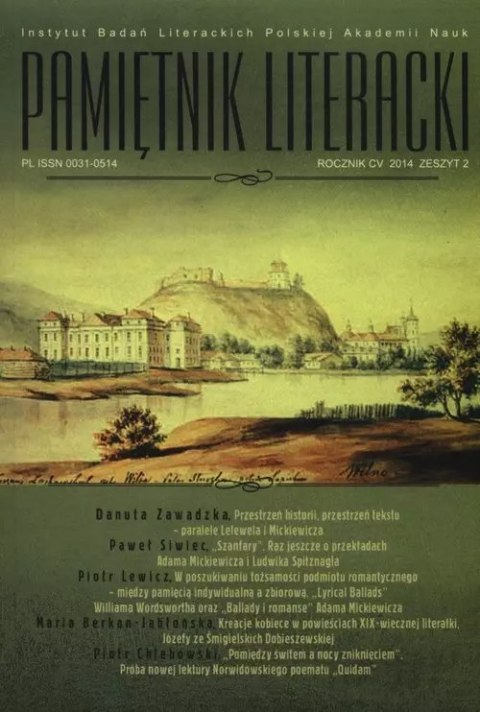 Pamiętnik literacki 2/2014 Pamiętnik literacki 2/2014
