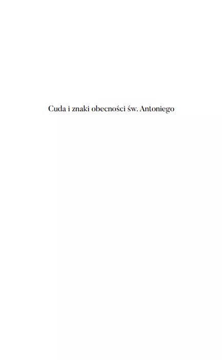 Cuda i znaki obecności św. Antoniego