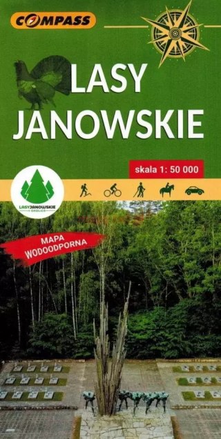 Lasy Janowskie 1:50 000. Laminowana mapa turystyczna