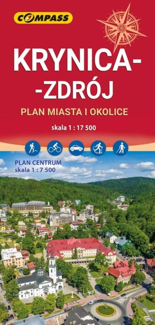 Krynica-Zdrój i okolice. Plan miasta w skali 1:17 500