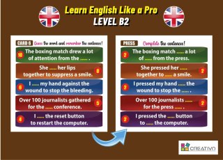 Learn English Like a Pro - Inteligentne fiszki + gra (poziom B2)