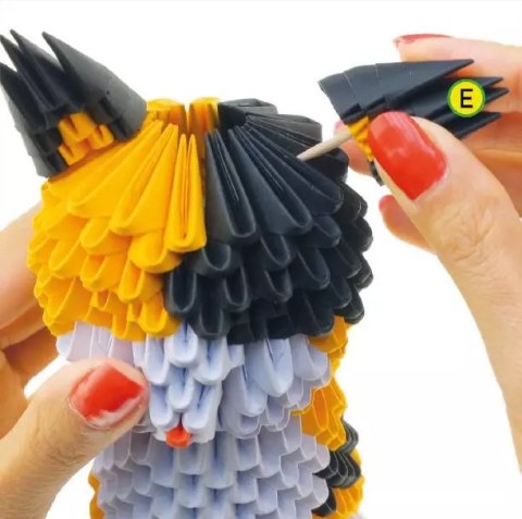 Origami 3D. Kot (743 elementy)