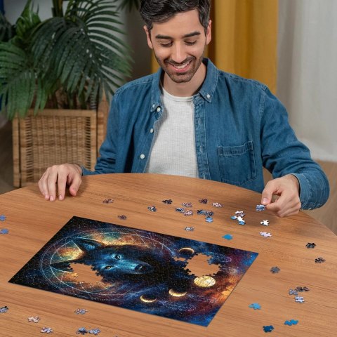 Puzzle 500 elementów. Świecące w ciemności. Wilk i księżyce Puzzle 500 elementów. Świecące w ciemności. Wilk i księżyce