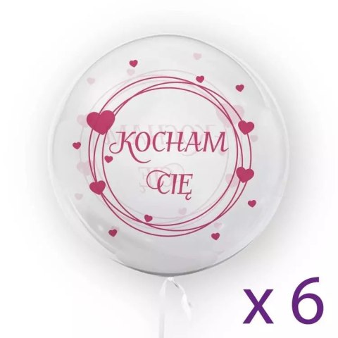 Zestaw 6 sztuk - "Kocham Cię", różowy Zestaw 6 sztuk - "Kocham Cię", różowy
