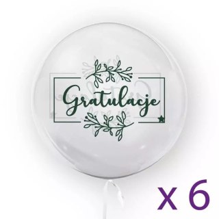 Zestaw 6 sztuk - "Gratulacje", zielony