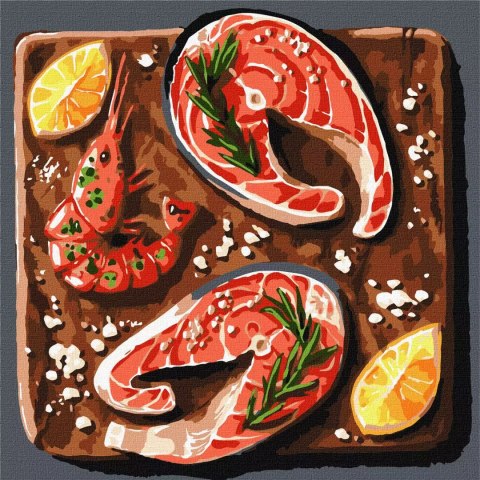 Zestaw do malowania po numerach. Morski delikates ©art_shprota, 30x30cm Zestaw do malowania po numerach. Morski delikates ©art_shprota, 30x30cm