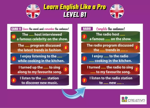 Learn English Like a Pro - Inteligentne fiszki + gra (poziom B1) Learn English Like a Pro - Inteligentne fiszki + gra (poziom B1)