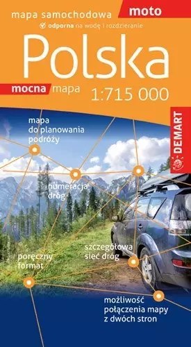 Polska. Mapa samochodowa, 1:715 000 Polska. Mapa samochodowa, 1:715 000