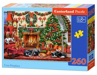 Puzzle 260 elementów. Przytulny kominek