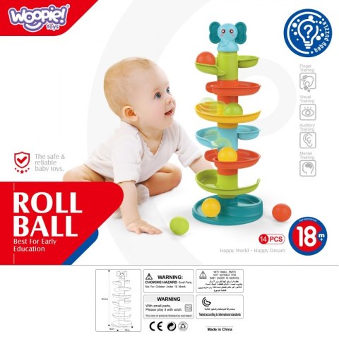 WOOPIE BABY Kulodrom Tor Kulkowy Zestaw Spirala + 3 Kulki WOOPIE BABY Kulodrom Tor Kulkowy Zestaw Spirala + 3 Kulki