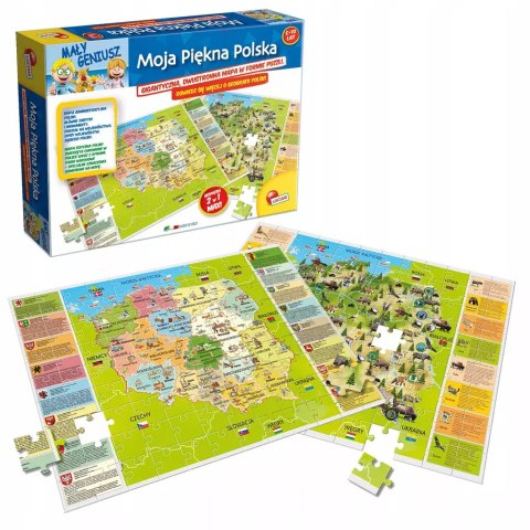 Puzzle 2w1. Mały Geniusz. Moja piękna Polska Puzzle 2w1. Mały Geniusz. Moja piękna Polska