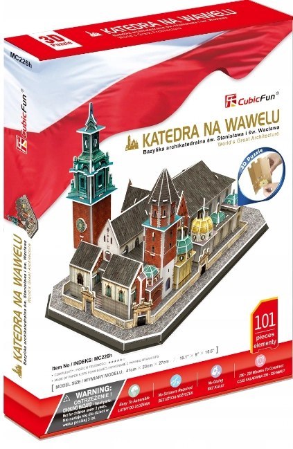 Puzzle 3D 101 elementów. Katedra na Wawelu