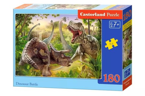 Puzzle 180 elementów. Walka dinozaurów Puzzle 180 elementów. Walka dinozaurów