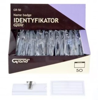 Identyfikator PCV 55x90 Gr-50 Grand pudełko 50 szt.