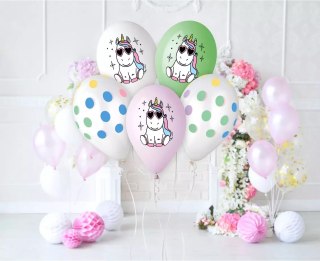 Balony lateksowe, jednorożce (5 sztuk)