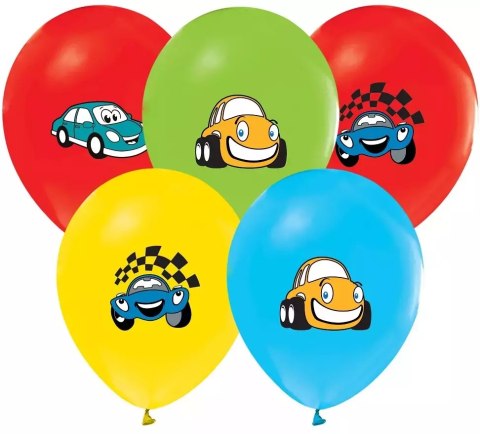 Balony lateksowe różne kolory, autka (5 sztuk) Balony lateksowe różne kolory, autka (5 sztuk)