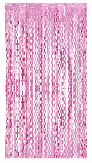 Kurtyna dekoracyjna 100x200 cm, różowa spiralna