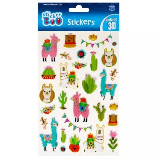 Naklejki 14x21 cm 3d Lama Sticker Boo 493710