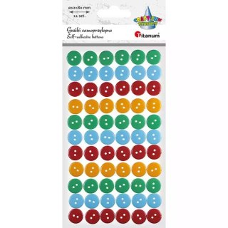 Ozdoba dekoracyjna Guzik samoprzylepna Pastel Op66szt Pbh