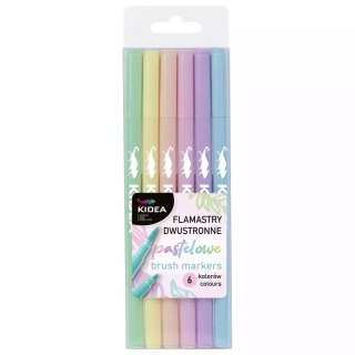 Pisaki 2str 6 kolorów Pastel Kidea Derform Etui