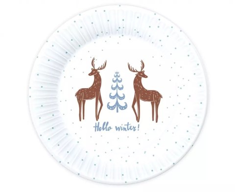 Talerz papierowy 180 Hello Winter Op6szt Go Fol Talerz papierowy 180 Hello Winter Op6szt Go Fol