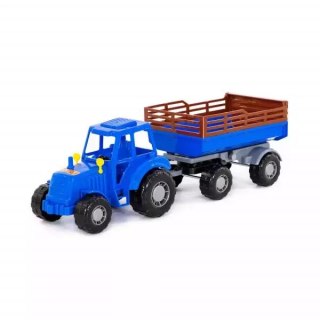 Traktor 44cm Majster z Przyczepą W Siatce 84781 Wadp 469885 Polesie