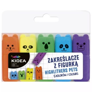 Zakreślacz Mini 5kol z Figur Kidea Wb