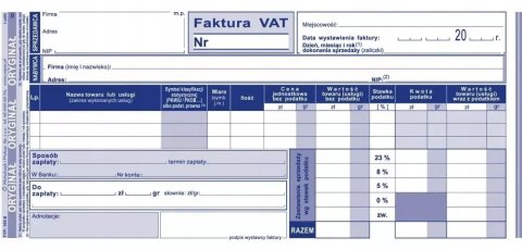 Faktura wzór pełny 105-8E