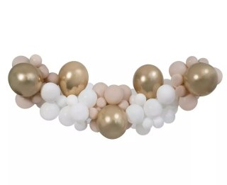Girlanda balonowa DIY biało-szampańsko-latte 65szt