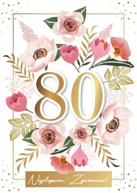 Karnet urodziny 80 Karnet urodziny 80