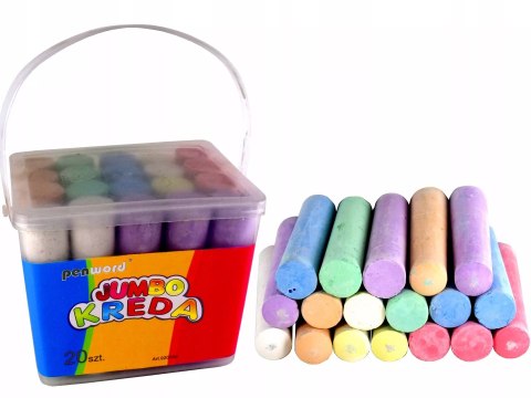 Kreda chodnikowa 20 kolorów JUMBO Kreda chodnikowa 20 kolorów JUMBO