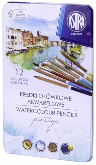 Kredki akwarelowe Prestige, 12 kolorów