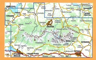 Tatry Polskie i Słowackie mapa turystyczna 1:50 000
