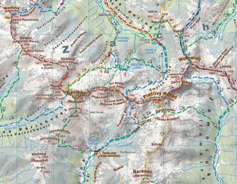 Tatry Polskie i Słowackie mapa turystyczna 1:50 000 Tatry Polskie i Słowackie mapa turystyczna 1:50 000