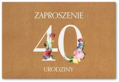 Zaproszenie Urodziny 40 ZT38 (10szt.) Zaproszenie Urodziny 40 ZT38 (10szt.)